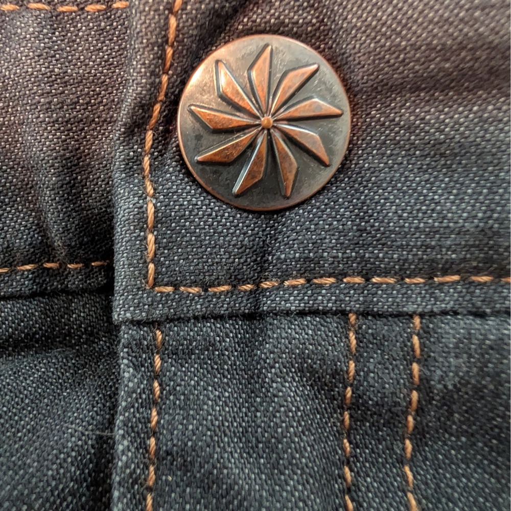 Athleta Dark Wash Cargo Denim Style Pants 129129 Womens Blue Contrast Stitching - Picture 10 of 15